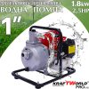 KraftWorld Водна Помпа 1" Бензинова, Двутактова 1.8kW 74cc до 30м напор
