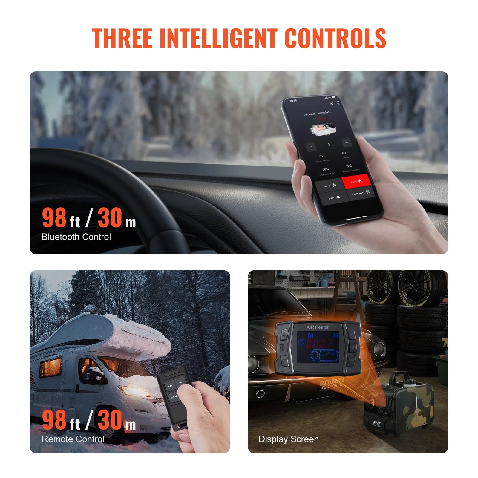 Дизелова печка 8 kW, 12V/24V, Bluetooth, дистанционно и CO аларма - Image 6