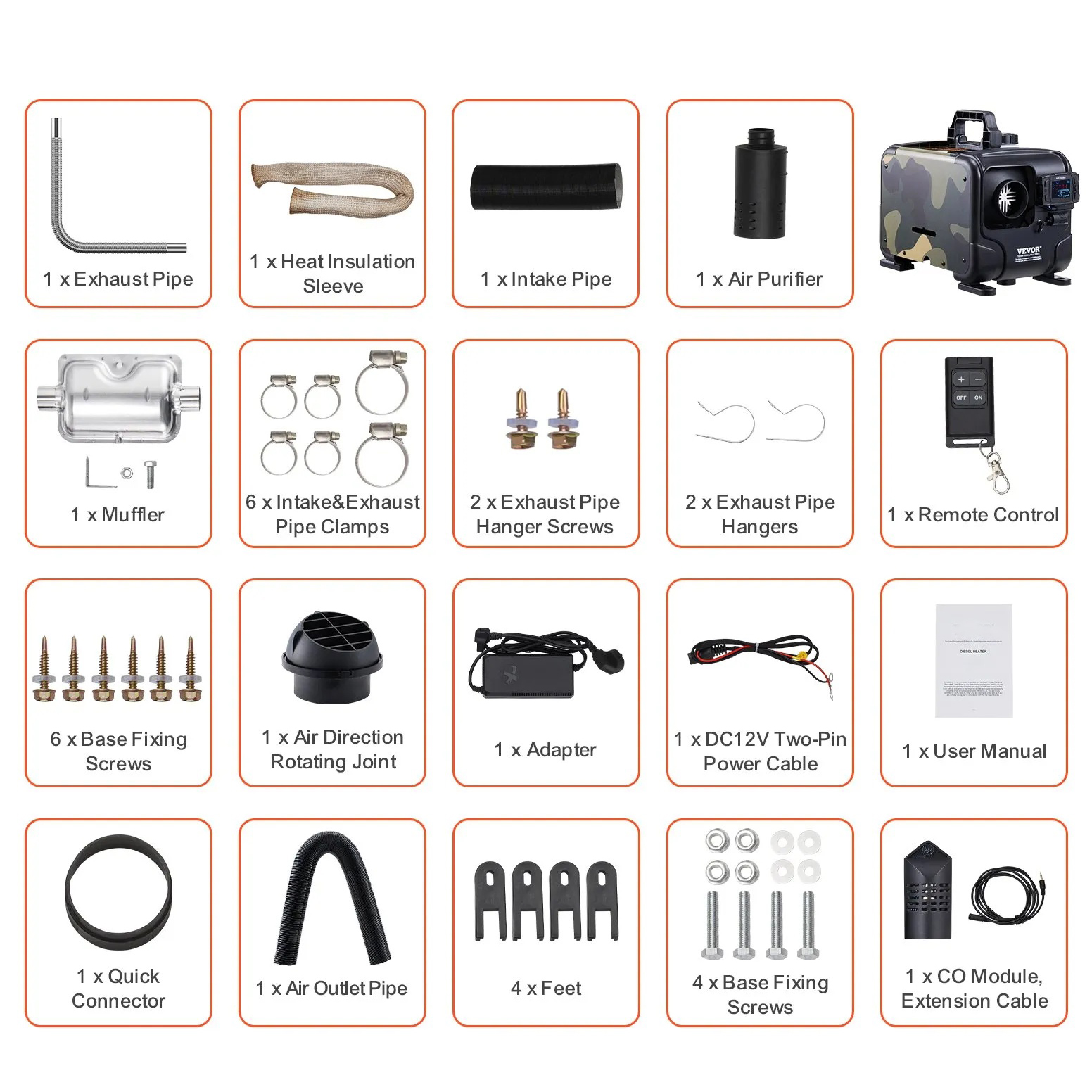 Дизелова печка 8 kW, 12V/24V, Bluetooth, дистанционно и CO аларма - Image 9