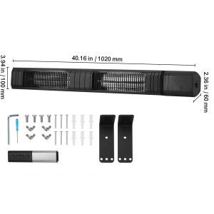 Стенен инфрачервен отоплител 3000W с таймер и дистанционно - Image 4