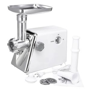 Електрическа месомелачка KraftWorld KW-2955, 2000W, с 3 решетки, приставка за домати и фуния - Image 10