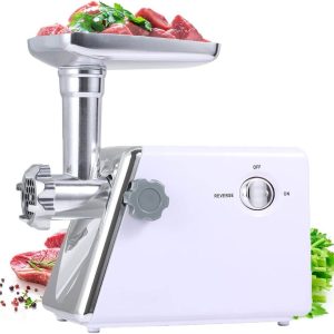 Електрическа месомелачка KraftWorld KW-2955, 2000W, с 3 решетки, приставка за домати и фуния - Image 12