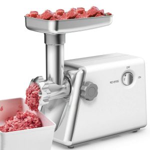 Електрическа месомелачка KraftWorld KW-2955, 2000W, с 3 решетки, приставка за домати и фуния - Image 13