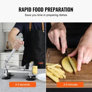 Ръчна резачка за картофи и зеленчуци с 2 решетки – 9,5 и 12,7 мм - Image 9